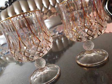 Set of Four Crystal Glasses – SalvageMadeDesign